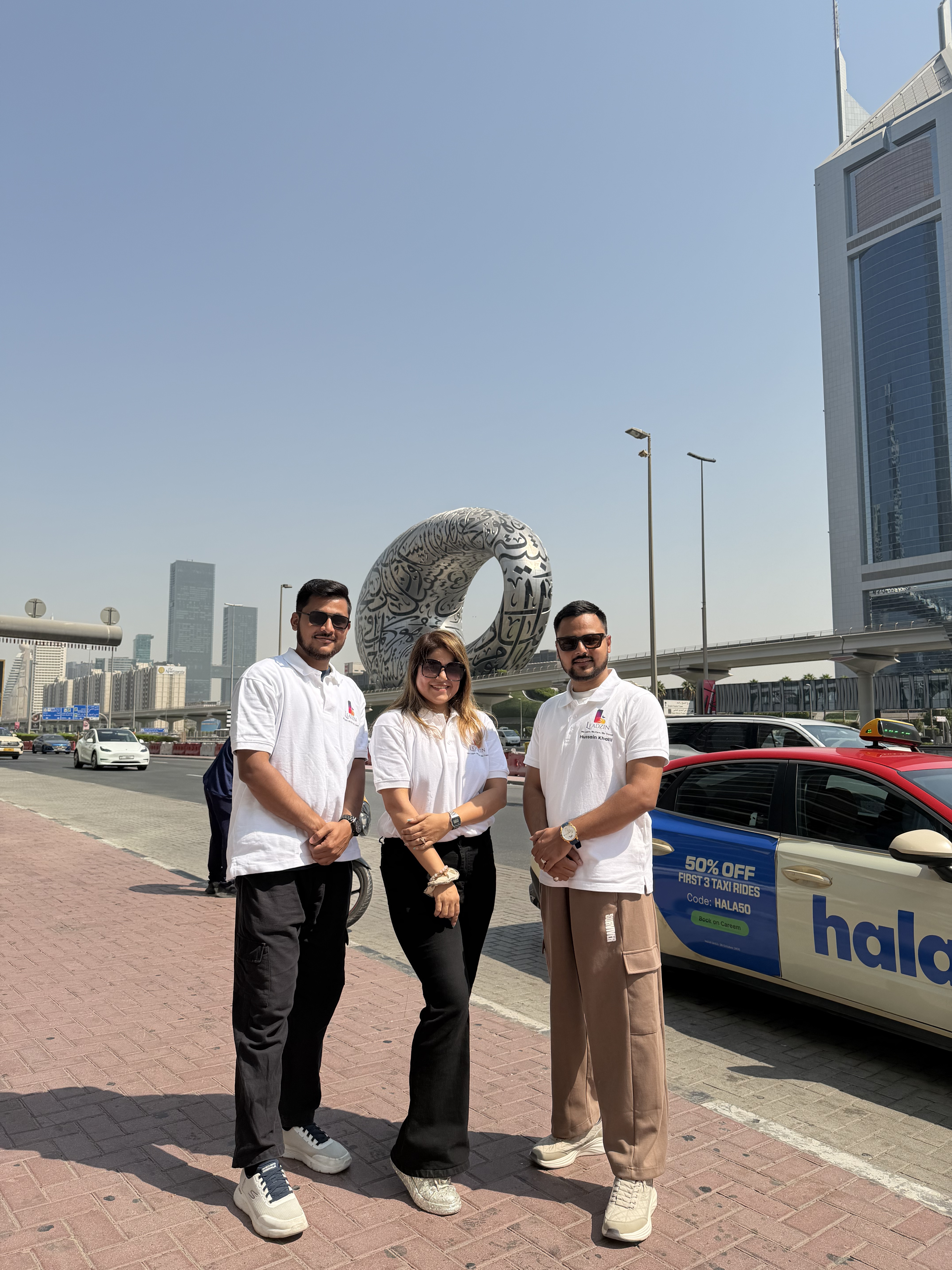 Neelam with her team in Dubai